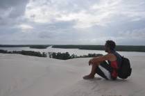 Fim de tarde. no alto das dunas da Ilha de Lençóis, nas Reentrâncias Maranhenses - MA